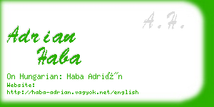 adrian haba business card